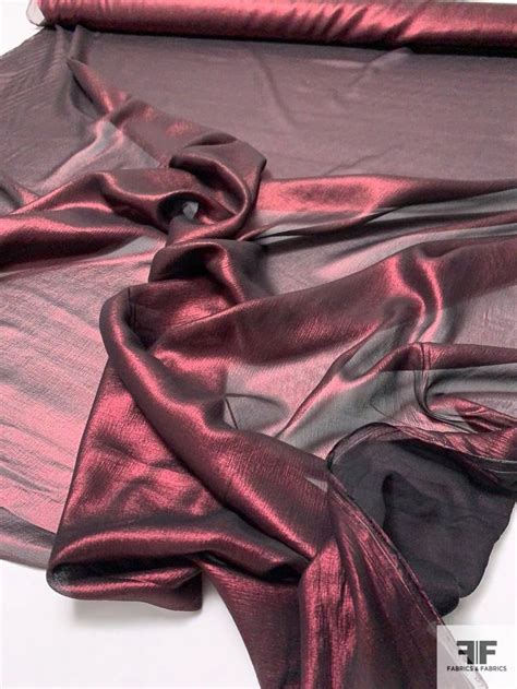 Metallic Foil Finish Chiffon Fabric 